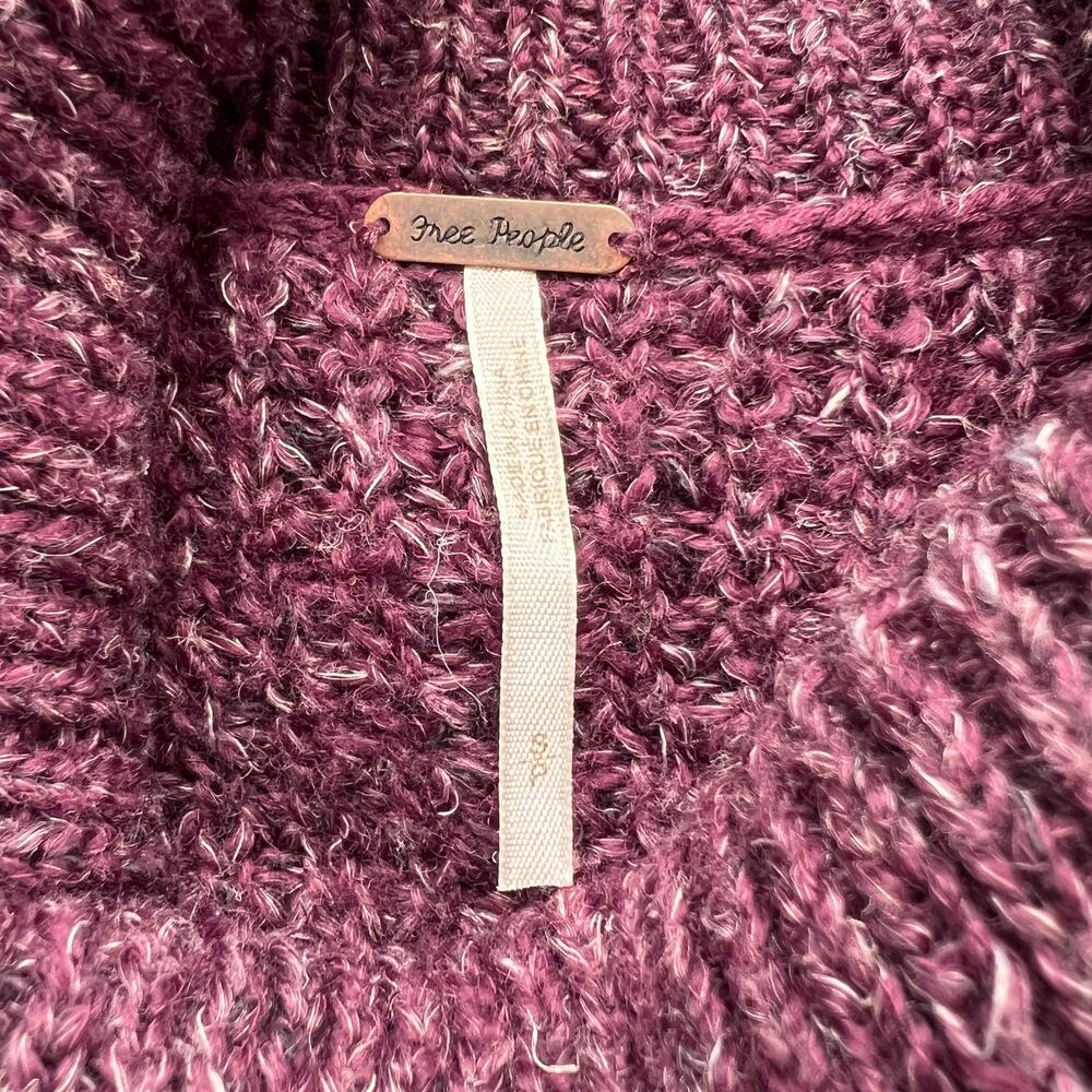 Free People Purple Soft Knit Oversized Pullover Sweater, S - Picture 9 of 11